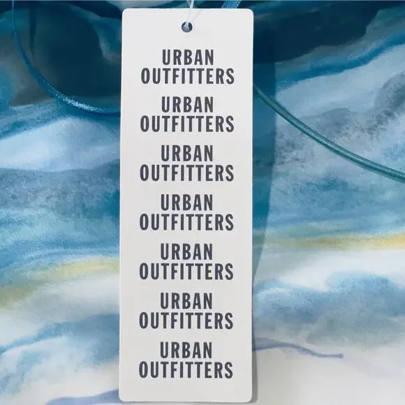 NWT UO Urban Outfitters Y2K Mini Dress Women XS Julia Asymmetrical Festival Blue - Picture 11 of 12